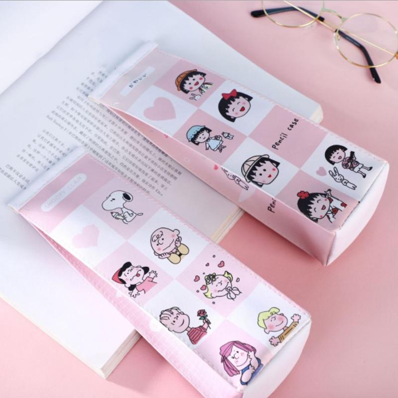 

1pc Cartoon Milk Box Pencil Case Large Capacity Student Stationery Storage Bag Bags