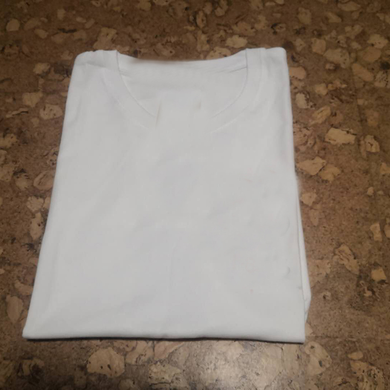 

18 EMBROIDERED Mens T Shirt Stripe Men Cotton Pairs Male TShirts Tops Short Sleeve T-Shirts Breathable Soft, White