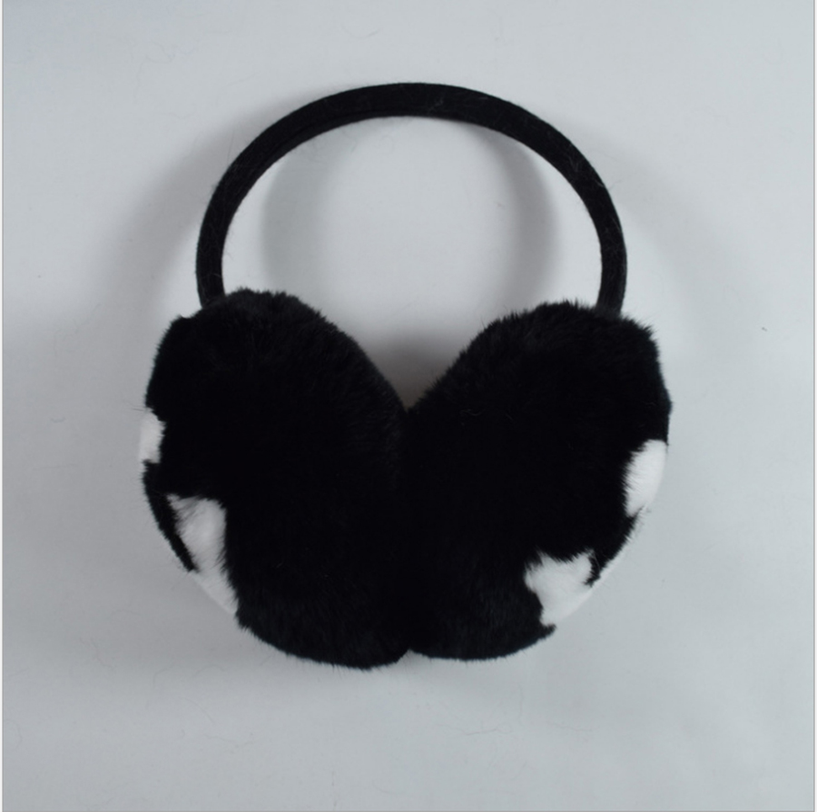

Winter earmuffs Women cute rabbit velvet earmuffs Classic brand earmuff Fashion warm soft plush Ear Muffs