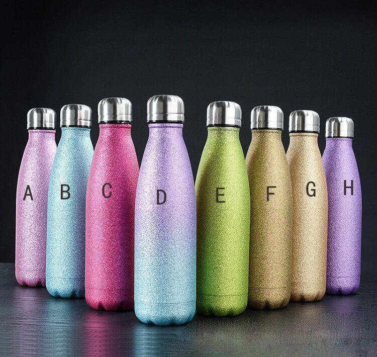 

Drinkware Kitchen, Dining Bar Home & Garden Drop Delivery 2021 Wholesale 17Oz Water Double Wall Insulated Cola Bottles Glitter Tumbler Metal
