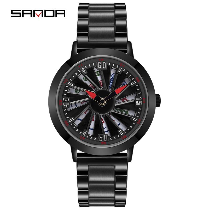 Wristwatches SANDA Fashion Quartz Watch Men Top Sport Mens Watches Military Waterproof Wristwatch Clock Relogio Masculino-image-703373070