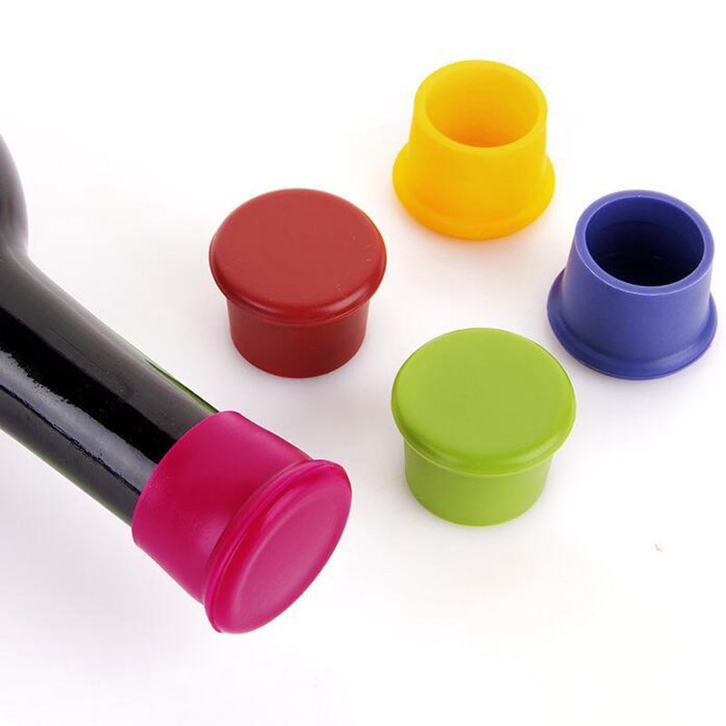 

New Wine Bottle Stopper Silicone Bar Tools Preservation Wine Stoppers Kitchen Wine Champagne Stopper Beverage Closures