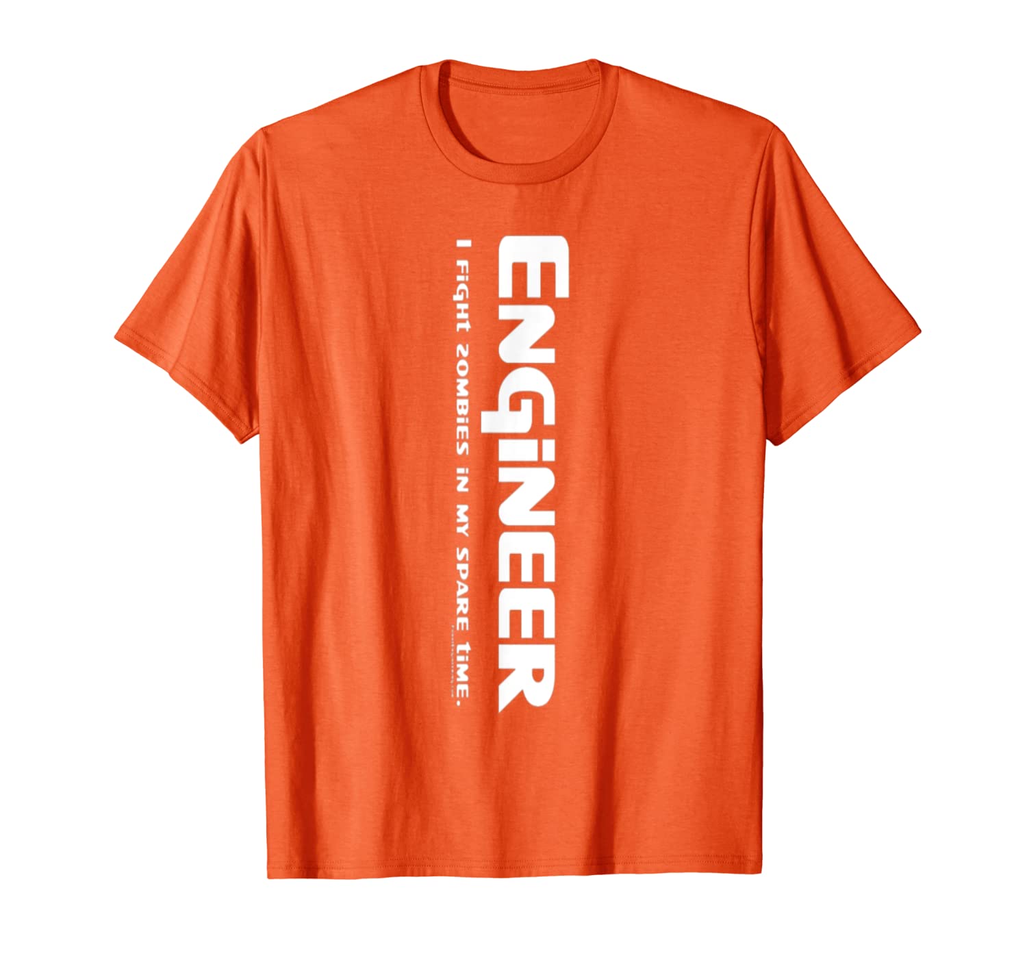 

engineer i fight zombie in my spare time t-shirt, White;black
