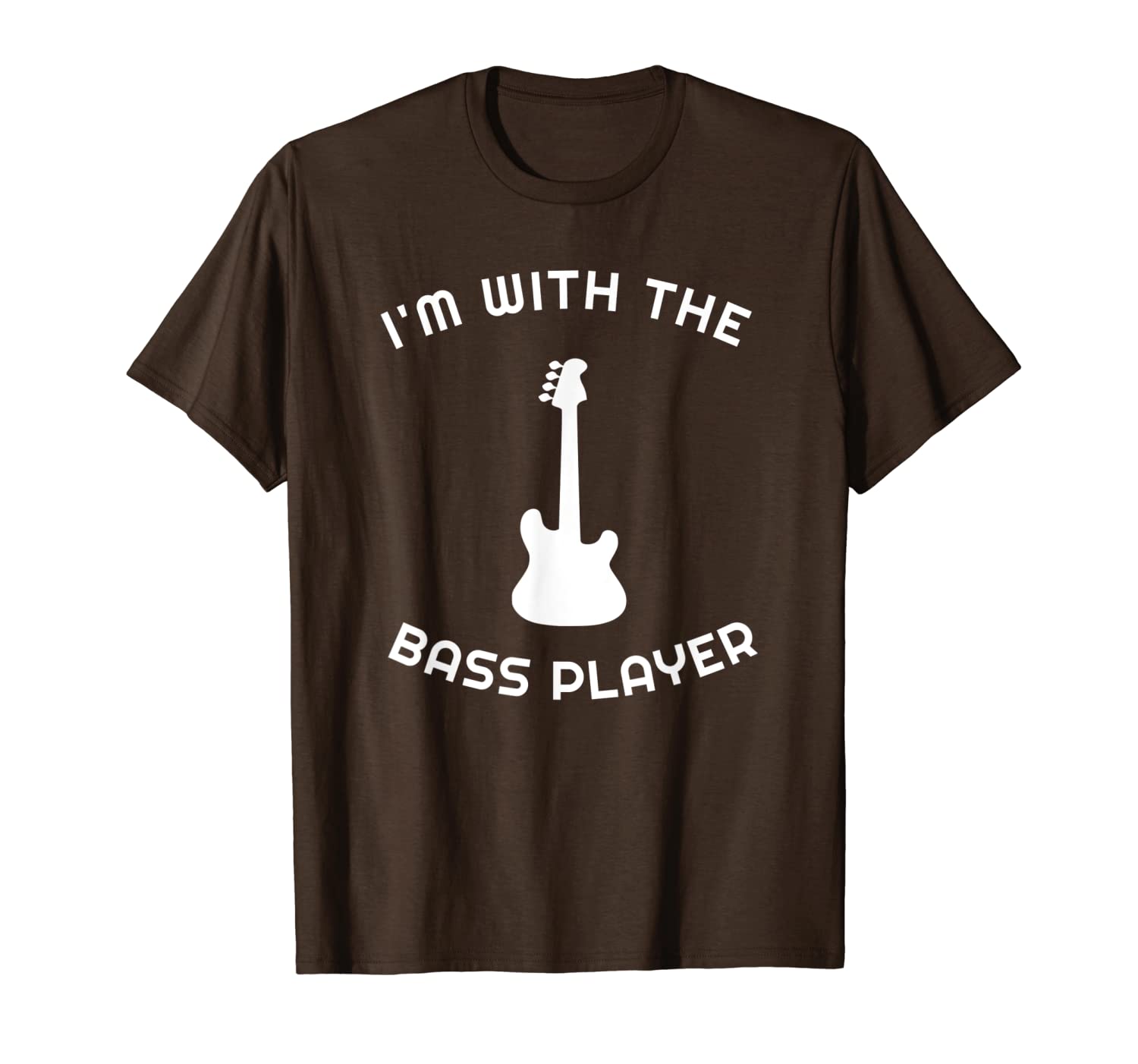 

i'm with the bass player cool musician music gift t shirt, White;black