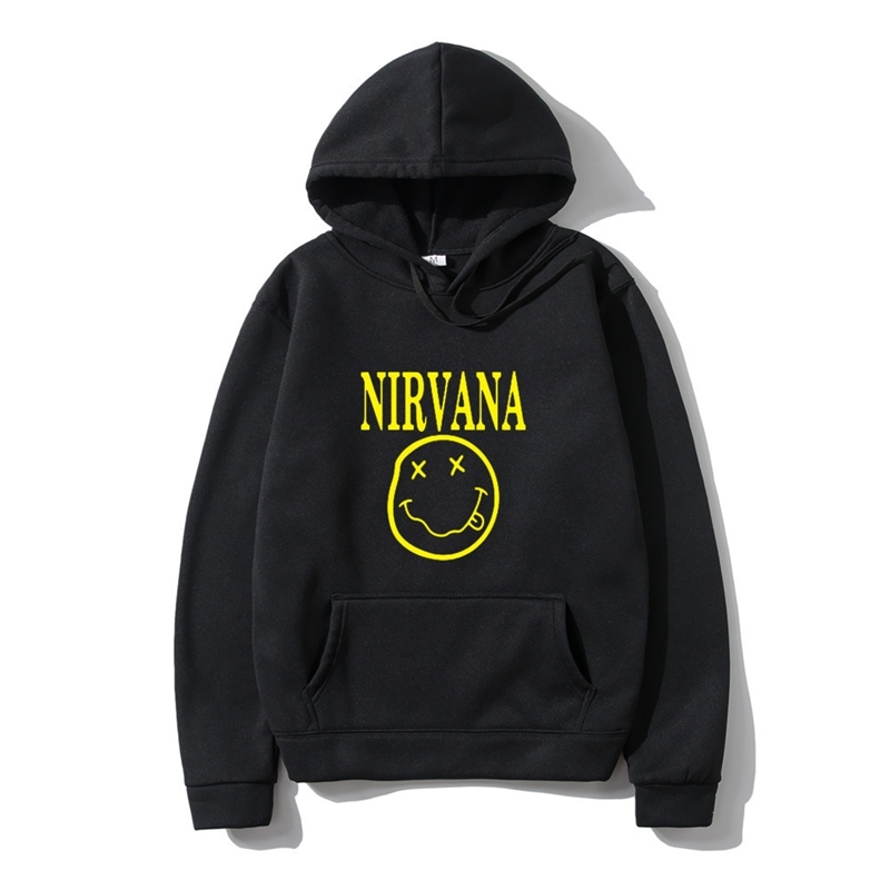 

Nirvana trendy street english Hooded Sweater, Black
