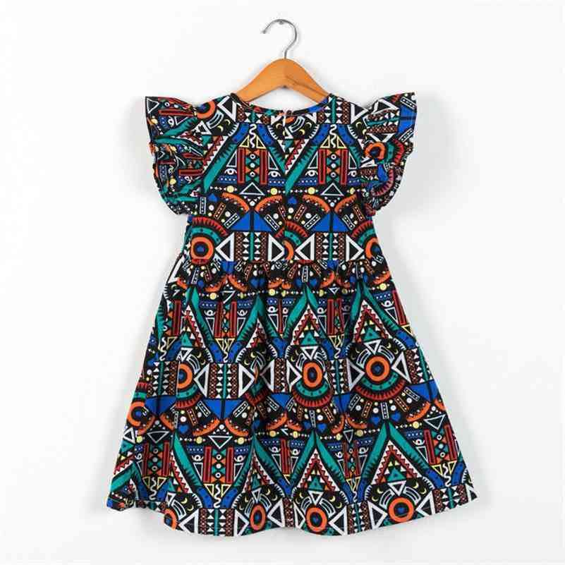 

Summer Floral Print Princess Dresses For Baby Girls Designer Formal Party Dress Kids Clothes 210317, Red;yellow