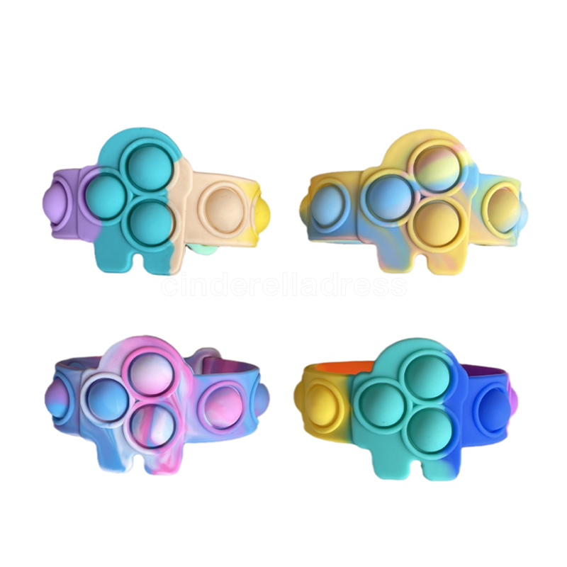 

Fidget Toys Press US Silicone Bracelet Squeeze Toy Soft Dimple Bubble Bracelet Stress Relief Toys Puzzle And Safety CY05