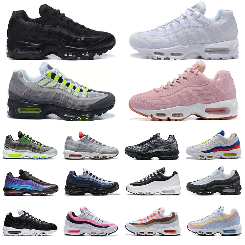 

Men 95 Running Shoes Triple Black White Neon Volt Total Orange Grey USA Solar Red City Special Crystal Blue Green mens trainers outdoor sports sneakers, 15