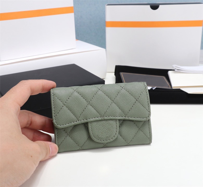 

hot best quality genuinel leather mens wallet with box luxurys designers wallet womens wallet purese credit card holder passport holder 888, Caviar golden buckle