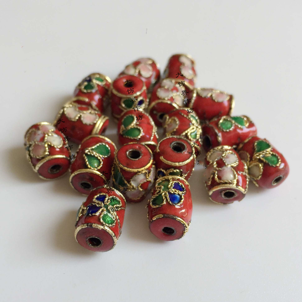 

100pcs Cloisonne Filigree Enamel Oblong Small Beaded DIY Jewellery Making Necklace Bracelets Earrings Accessories Wholesale