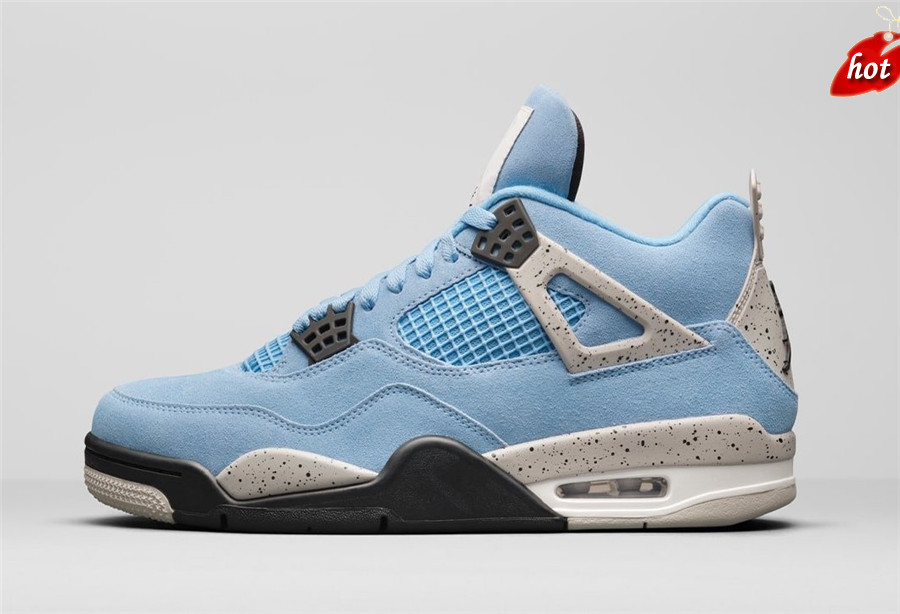 

Hot Limited Release Authentic 4 SE University Blue Tech Grey Sports Shoes White Black 4S Sports CT8527-400 Sneakers With Origi