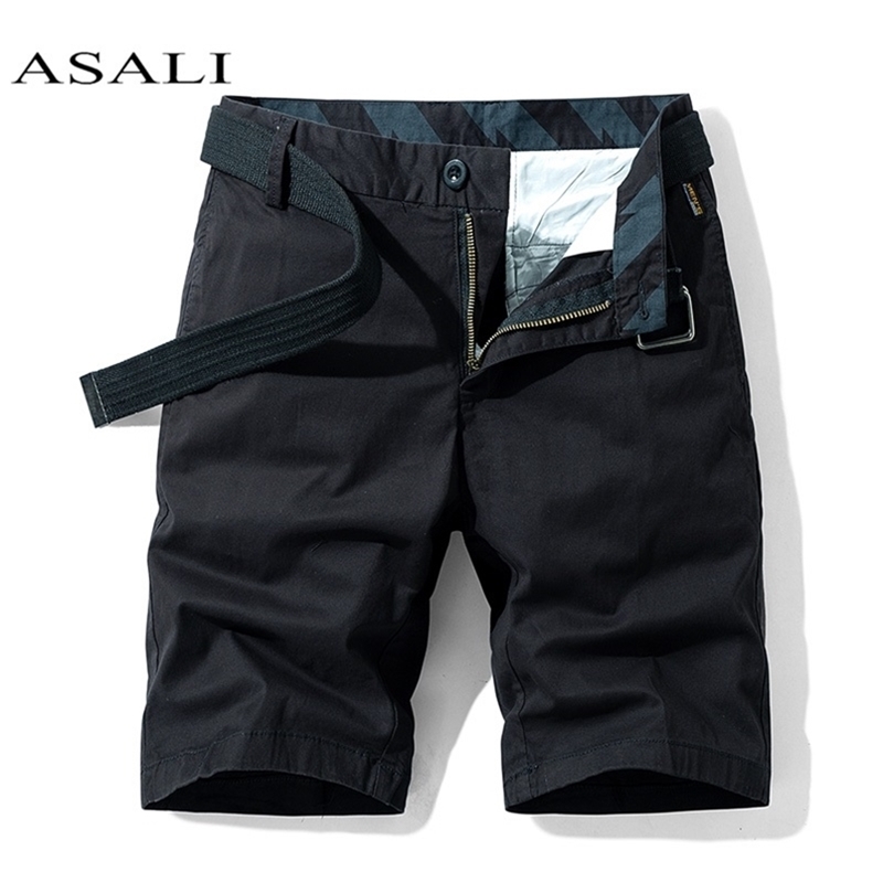 

Camouflage Camo Cargo Shorts Men Zipper Mens Casual Tactical Male Loose Work Man Military Short Pants 210716, Bl18152black no belt