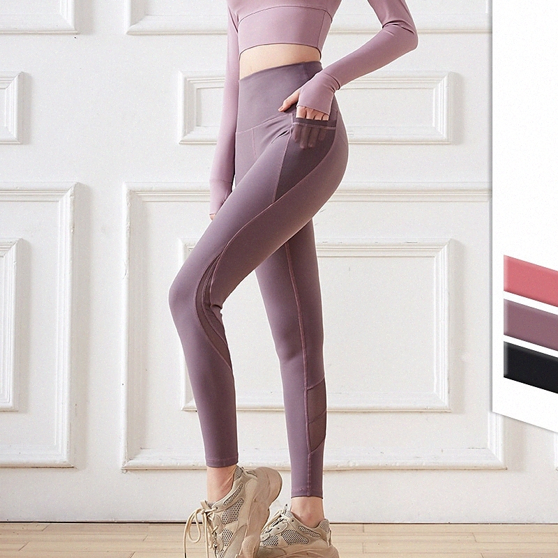 Sports Sports Femmes Collants Coups de sport / Sportif Leggings Poches latérales Patchwork Pantalon Longueur de la cheville Loisirs Sports Week-e