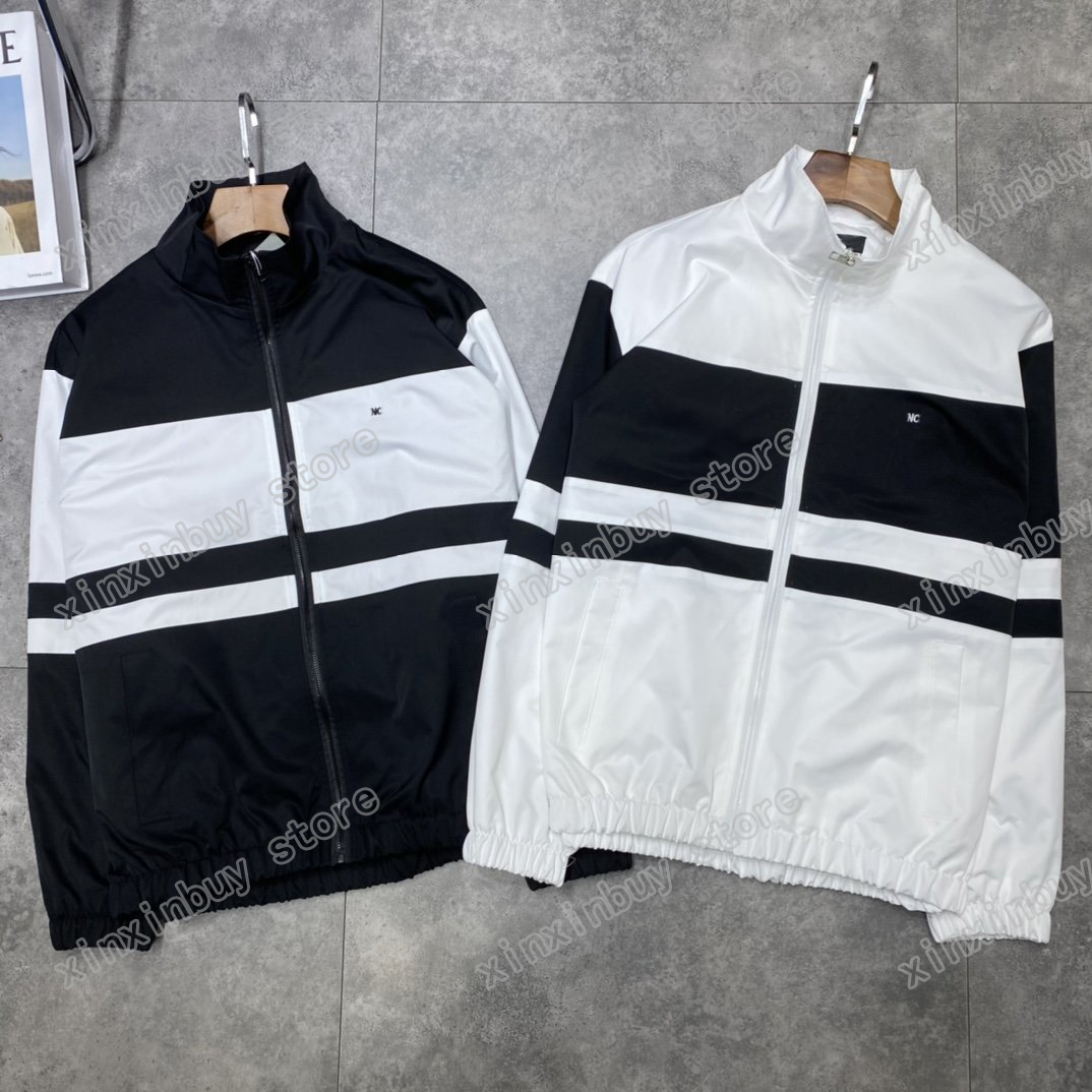 

21ss mens women designers Trench Coats Jackets Lapel Neck letters clothes streetwear Outerwear Hooded men Clothing Cotton black white oversize, Tan;black