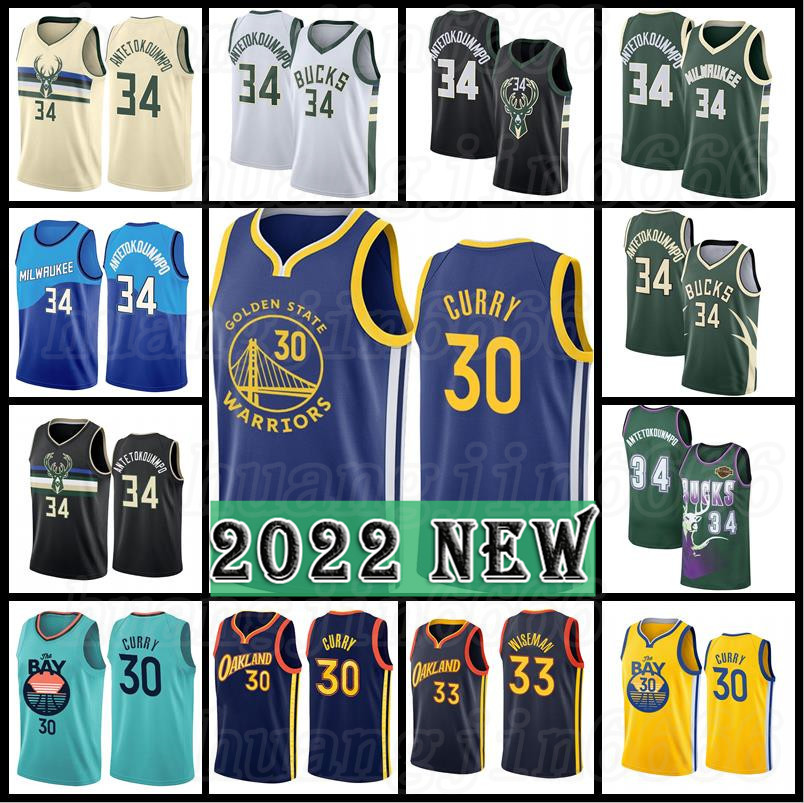 

Stephen 30 Curry Klay 11 Thompson James 33 Wiseman Warriors''Basketball Jersey Bucks''Mens Giannis 34 Antetokounmpo Ray, Black;red