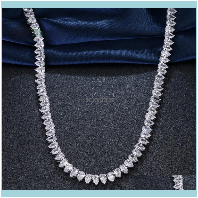 

Pendant & Pendants Inlay Cubic Zircon Fashion Charm Geometric Jewelry Necklaces For Woman Luxury Elegance Wedding Party Gift Chains Drop Del