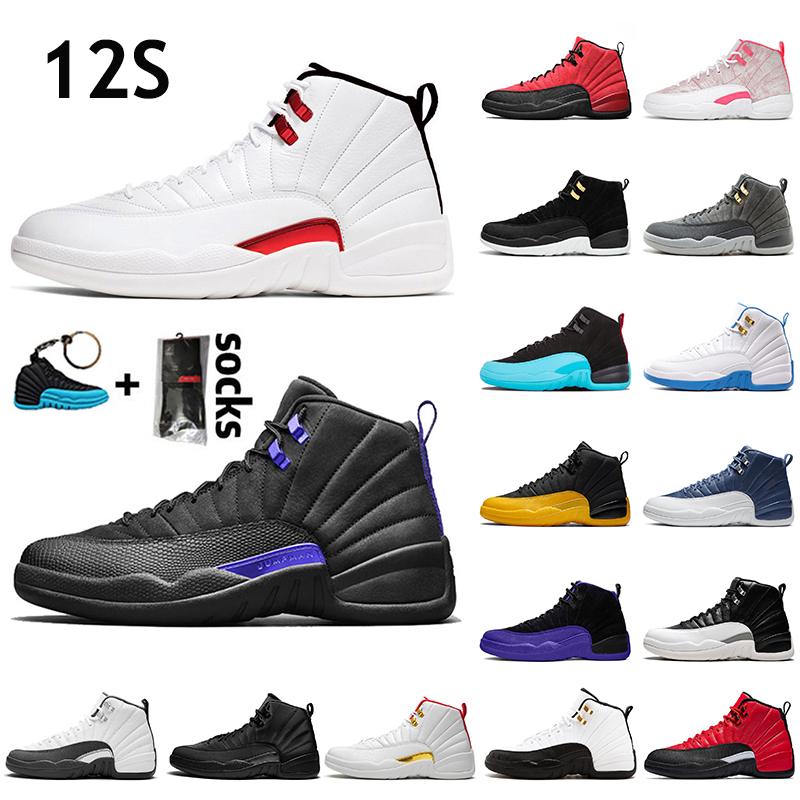 

Jumpman 12 12s XIII TWIST Mens Womens Basketball Shoes 2021 Top Quality Dark Concord University Gold Flu Game Indigo FIBA Men Women Sneakers Trainers 36-47, #10 yellow lakers 36-46