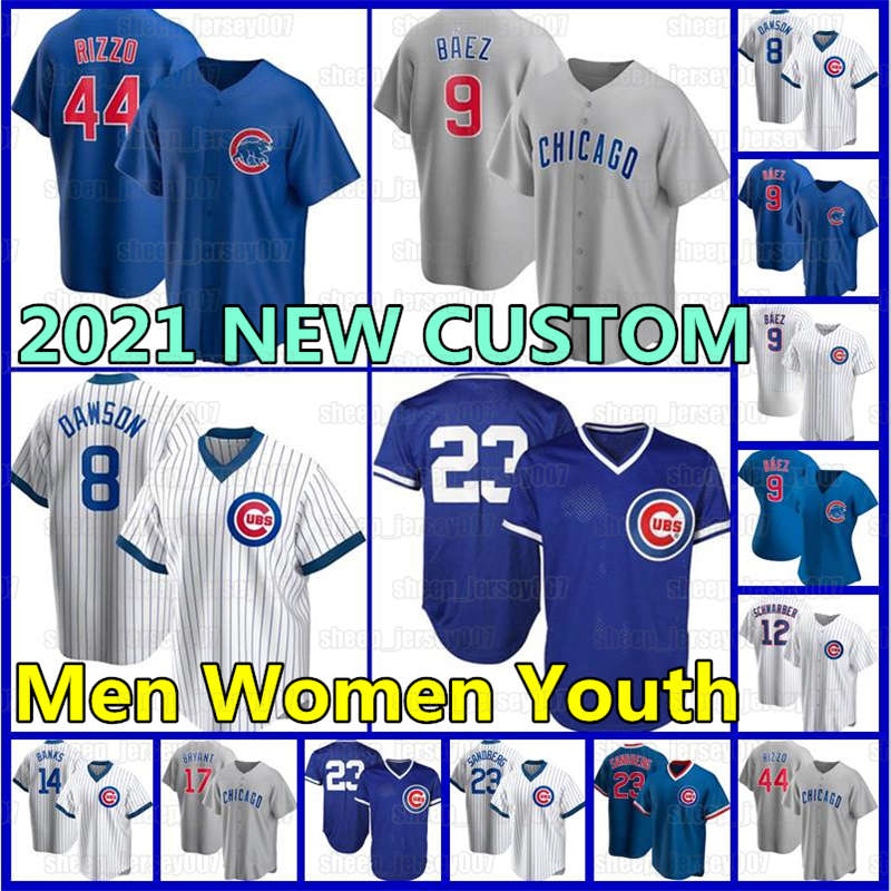 

Mesh 23 Ryne Sandberg Chicago 9 Javier Baez Men Custom Cubs 44 Anthony Rizzo Jersey Kris Bryant Baseball 8 Andre Dawson Women Pederson Youth, Blue;black