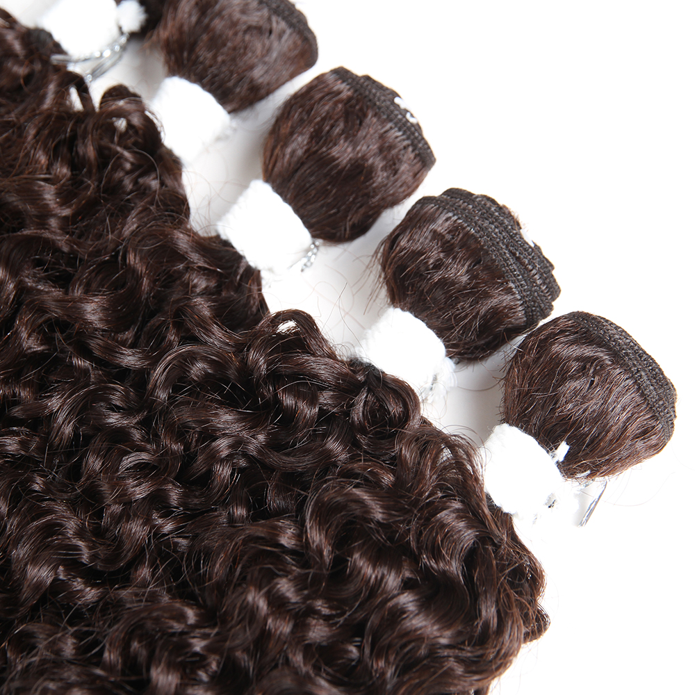 Costume Accessories Synthetic Hair Bundles Kinky Curly Hair Weave Extension Unprocessed Wigs 16-20 Inch Hair Weft Bundle High Temperature F-image-749078335