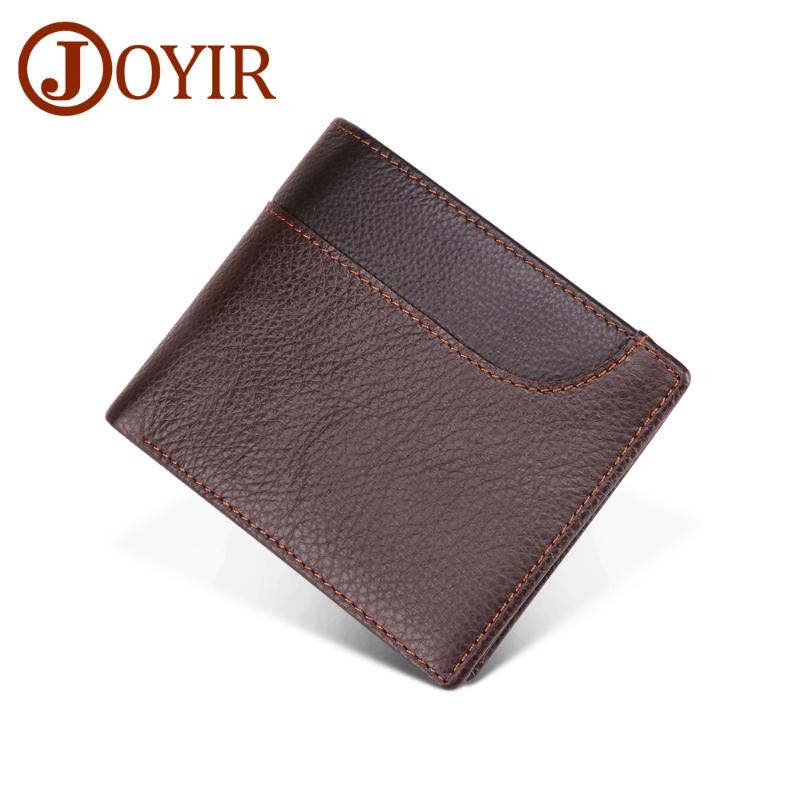 

Wallets JOYIR RFID Men's Driver's License Holder Genuine Leather Short Casual Purse Card Wallet For Men, Coffee