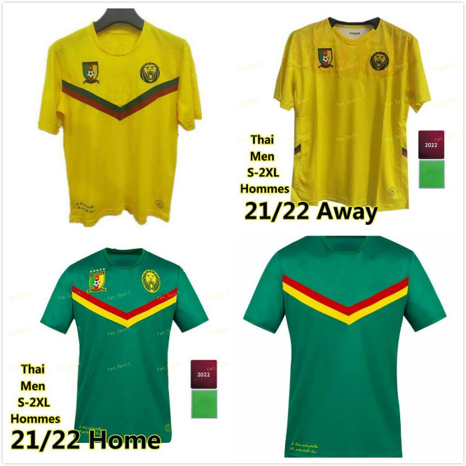 

21 22 Cameroon Soccer jerseys National team 2021 Aboubakar Toko Ekambi Ngamaleu Choupo-Moting Ganago Anguissa Men football jersey, Black;yellow
