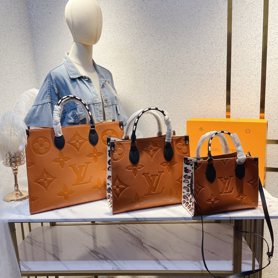 

LVYSLLouisVitton Wallets Wild At Heart 3D Relief Cowhide Onthego Leopard Totes Handbags Shopping Bags Luxurys Vutton Women Shoulder Crossbody Bag, Add box