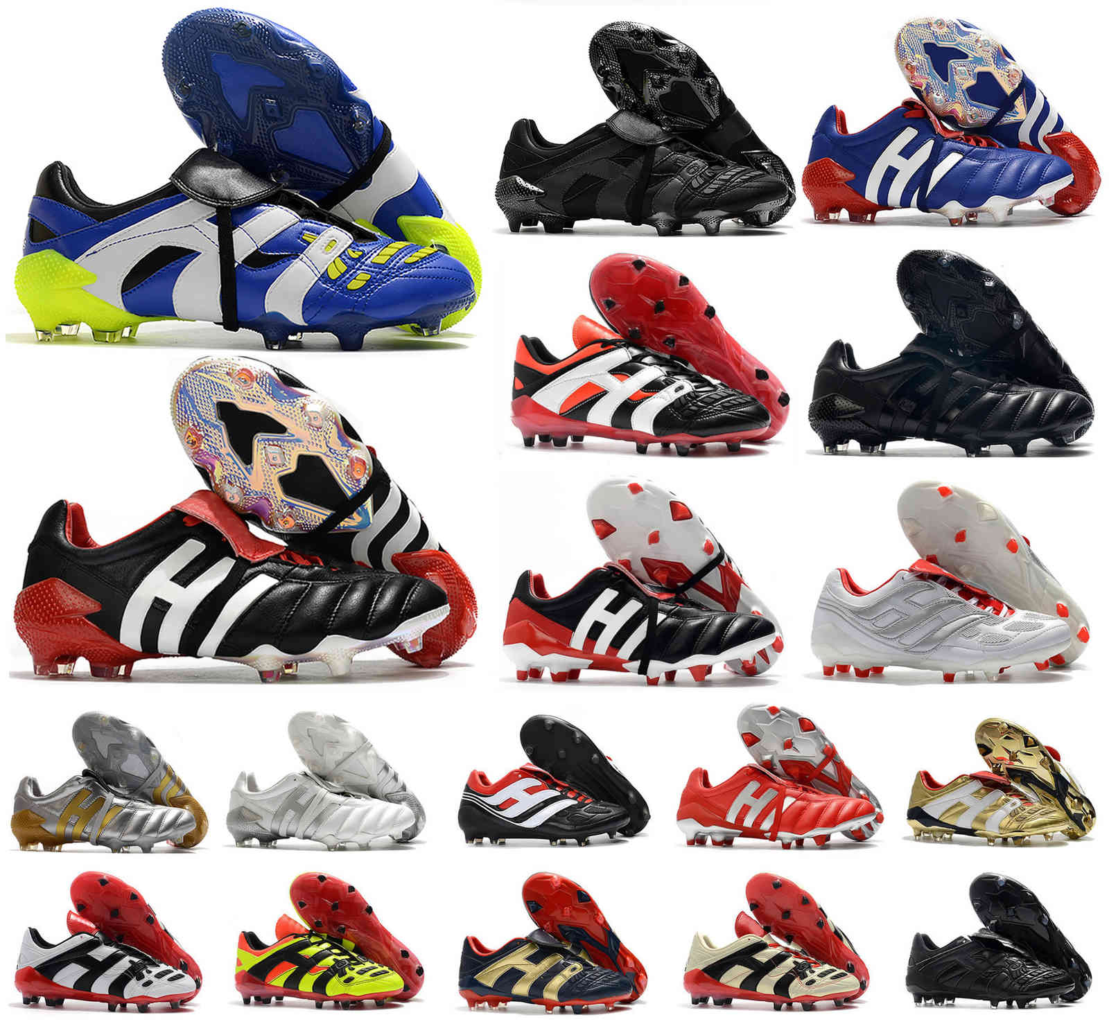 

Men Predator Accelerator Eternal Class 20+ soccer shoes Mutator Mania Tormentor Electricity Precision 20+x FG Beckham DB Zidane ZZ cleats