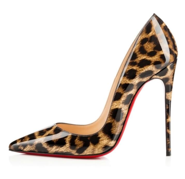 

With Box Patent Leather Stiletto Heel Red Bottom Wedding Shoes Pointed Toe High Heels Pumps Red Soles 35-44, Nude