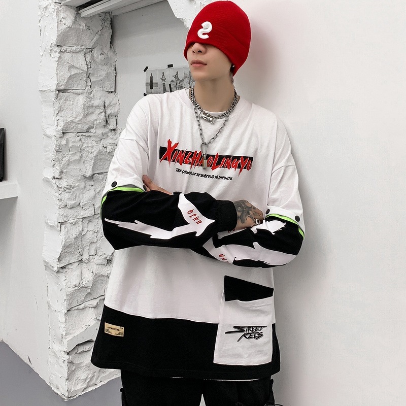 

t shirt crew neck pullover short sleeve casual 2021 personalized long detachable, White;black