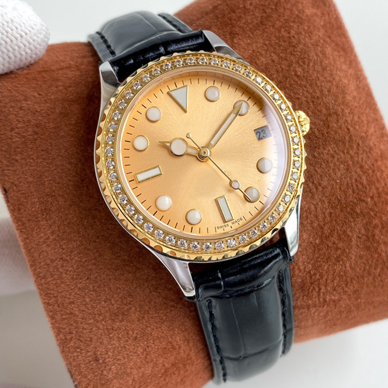 

Classic Women Watches Automatic Mechanical Watch 33mm Diamond Bezel Fashion Wristwatches Montre De Luxe Gifts for Ladies, Customize