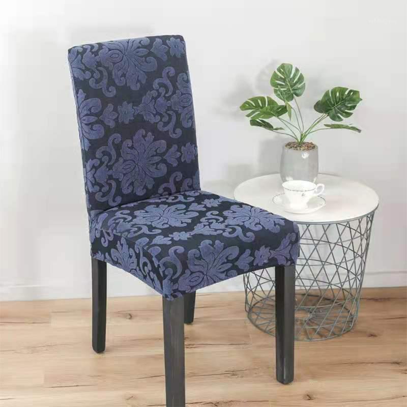 

Spandex Stretch Floral Jacquard Chair Cover Modern 1/2/4/6 PCS Washable Dining Seat Protect For Home Wedding Decoration Covers