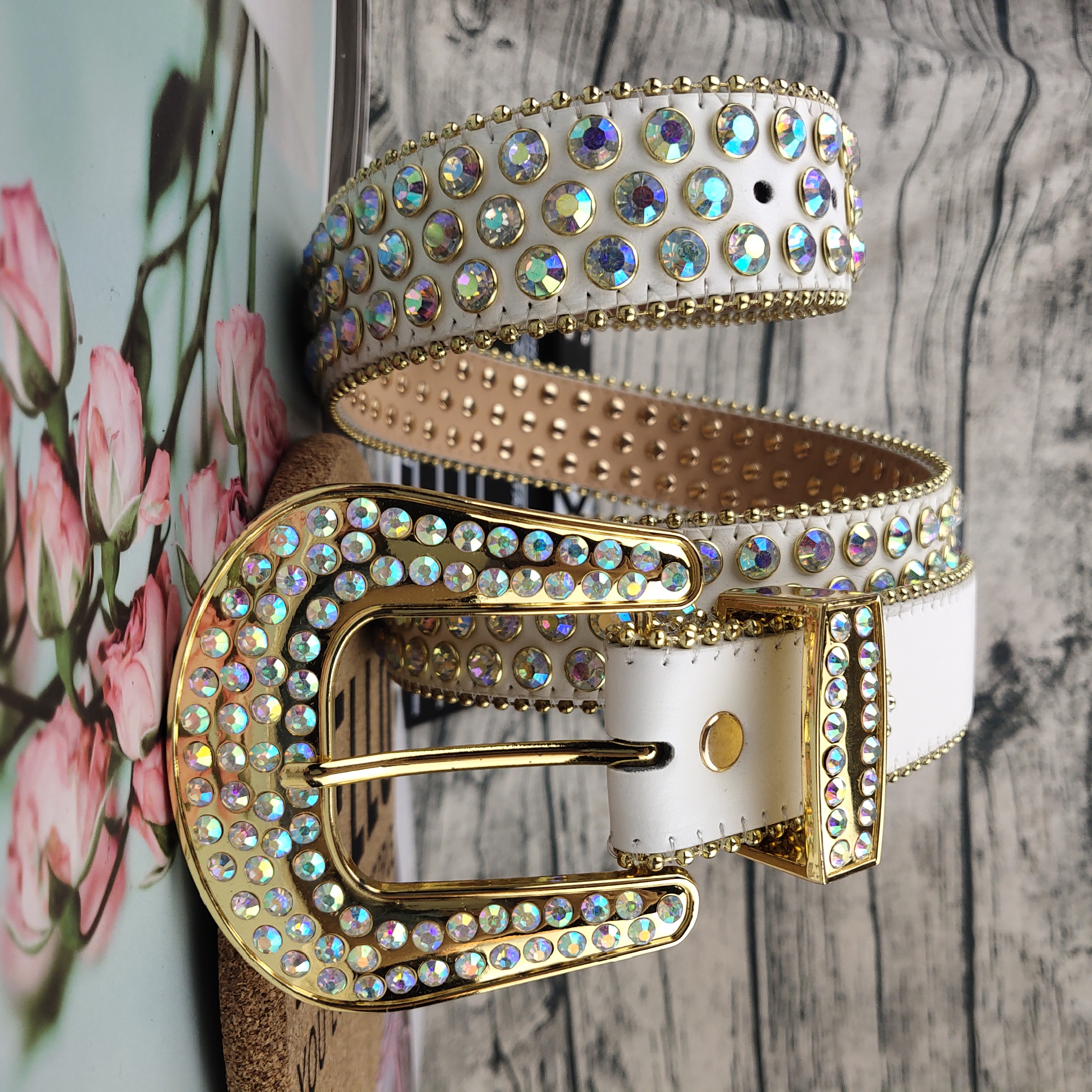 

4.0cm Western fashion BB Simon rhinestone belt inlaid with bling rhinestones for women mens designer belts, Customize