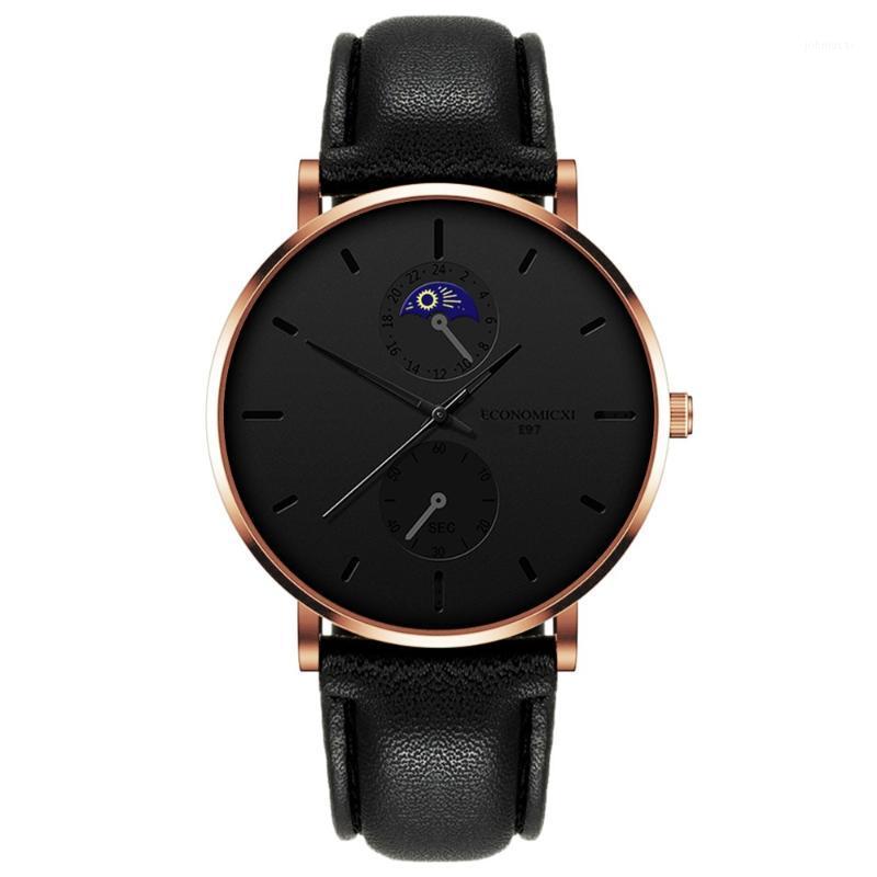 Smart Wristbands IN STOCK Fashion Mens Watches Business Top Leather Quartz Watch Analog Sport Relogio Masculino1-image-711925836