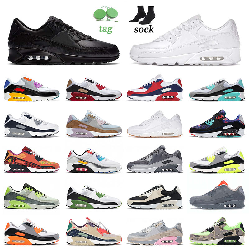 

classic 90s mens women running shoes max size us 12 triple black all white moss green camo off sneakers trainers, C28 triple white leather