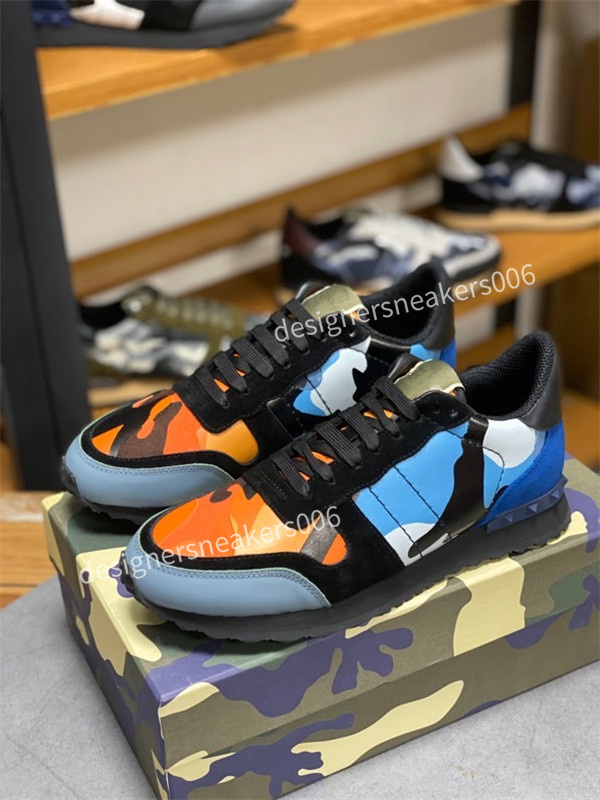 

Mens Camouflage shoes fashion luxury designer sneakers Genuine Leather stud Rivet Sneaker Rubber bottoms Top quality Dress Shoes, 03
