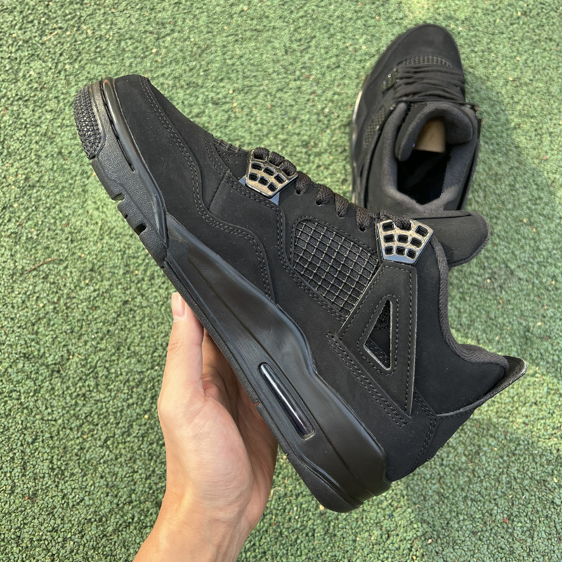 

2022 Release 4 Black Cat Basketball Shoes Men Women Black Light Graphite 4S Jumpman Athletic Sports Authentic Sneakers With Box, Pay for extra lace