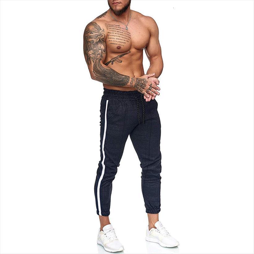 

plaid joggers hip hop women pants fitness male trousers streetwear casual man gyms bodybuilding track sweatpants, Black