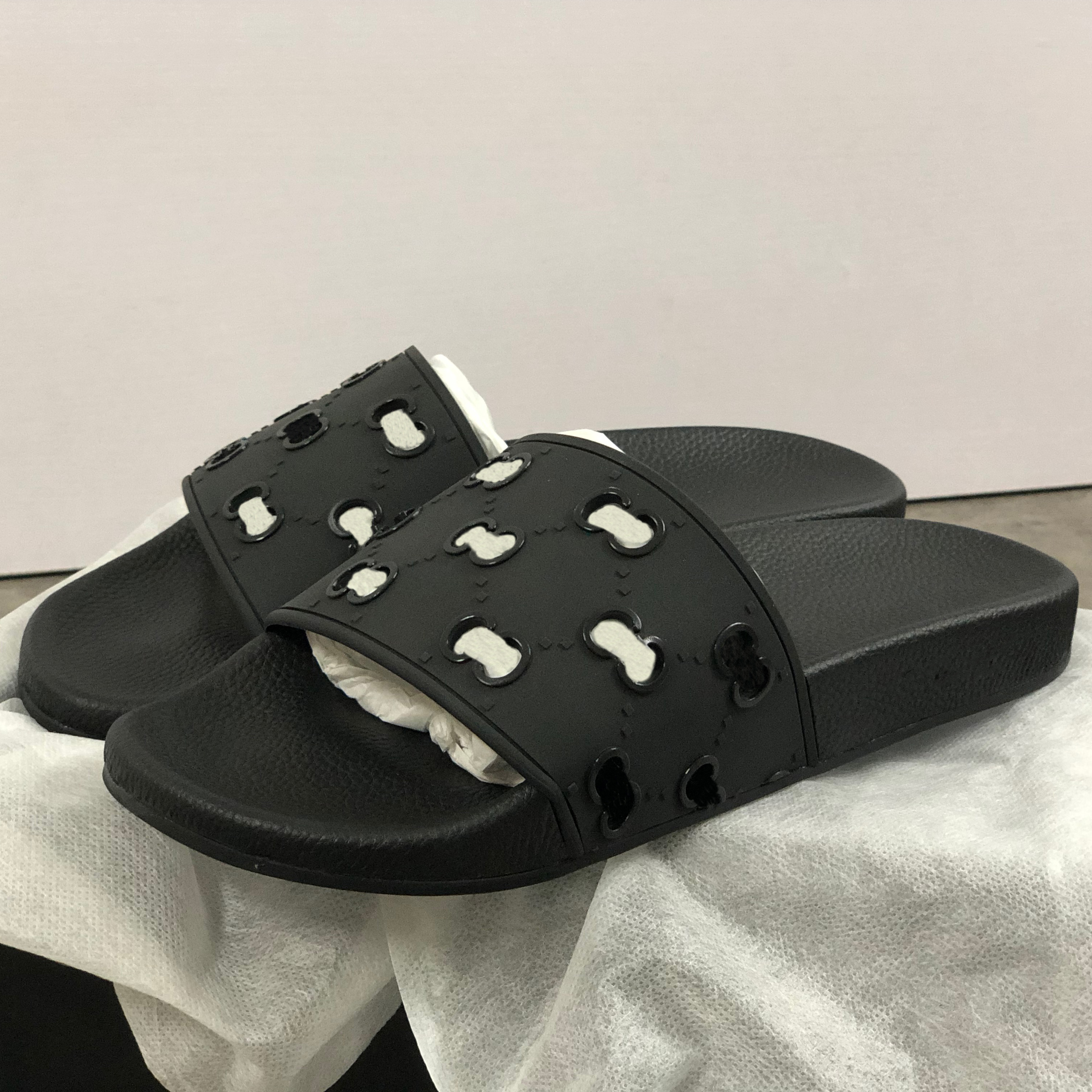 

Men's rubber Slide Sandal Women Designer Slippers Classic Flat Slipper Fashion Non-Slip Bottom Summer Beach Sexy Flip Flops With Box NO10, Color 5