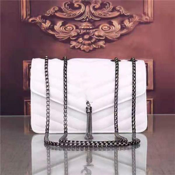 

A3458 Luxury designer handbags chain shoulder bag Quilted Lambskin Handbag High Quality Women Bags, White