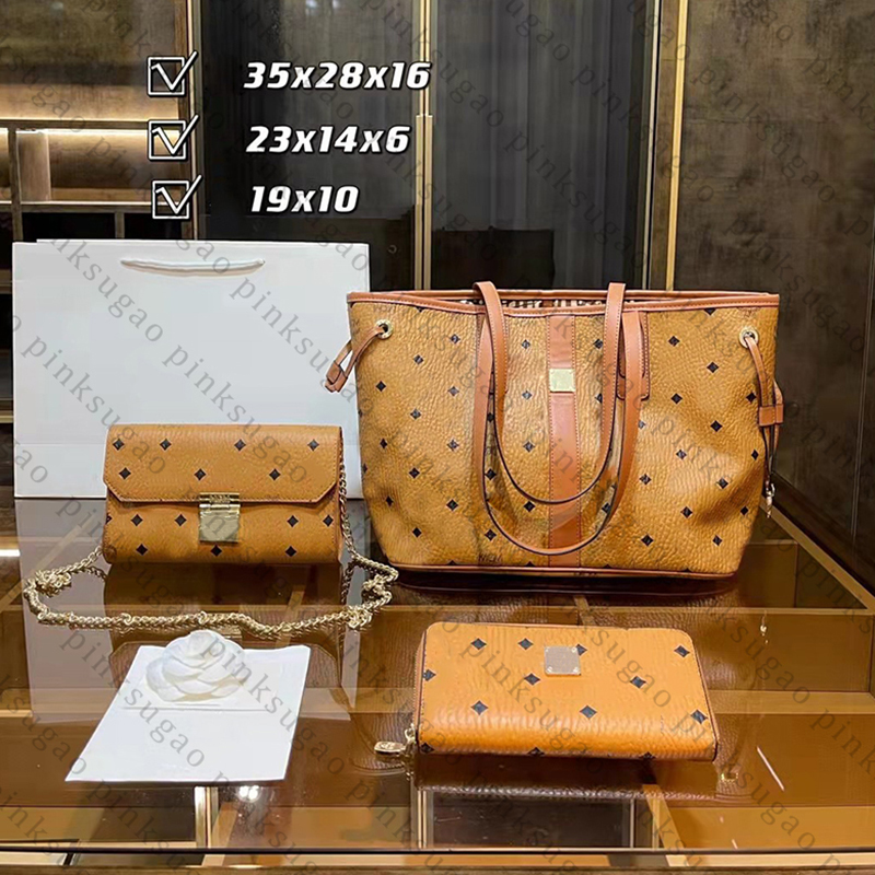 

Pink sugao shoulder tote chain bags clutch bag handbags top quality High Capacity purse women fashion designer wallet girl shopping bags 3pcs/set, Pic set 1