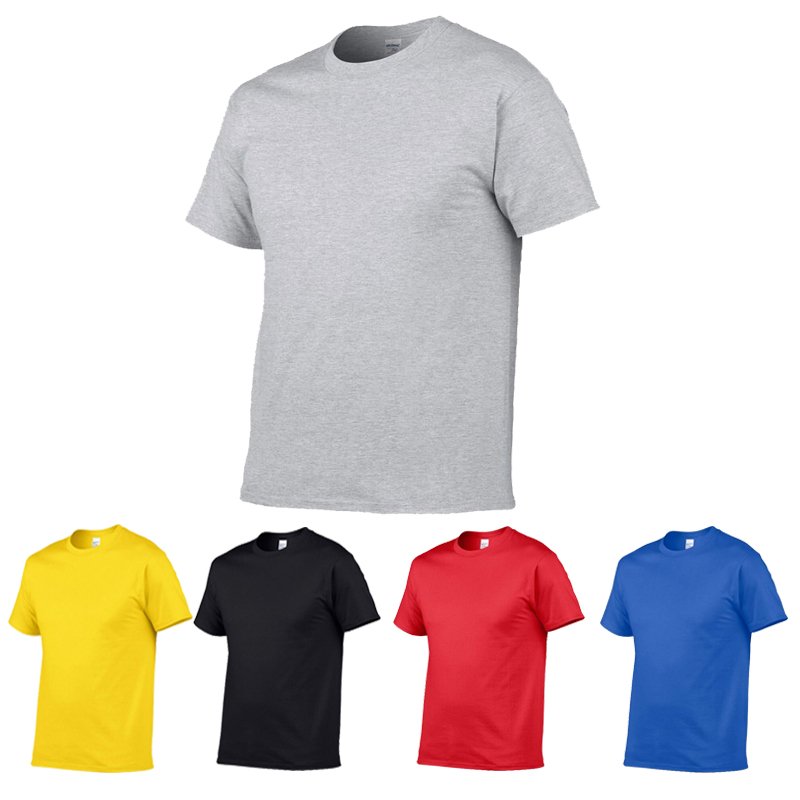 

100% Combed Cotton white Gray T Shirts Men 2021 Summer tops Men's Basic Short Sleeve Tees Female Casual Plus Size S-XXL, Red white crocodile printing