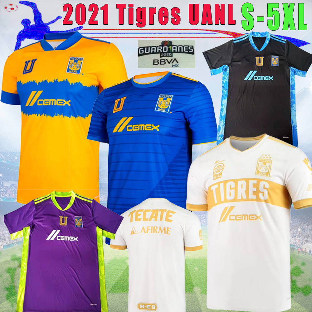 

Liga MX 2021 Tigres UANL 7 Stars soccer jersey GIGNAC home Vargas away H. Ayala 3RD SOSA 21 22 goalkeeper football AQUINO Shirts S-5XL, 2021 goalkeeper black
