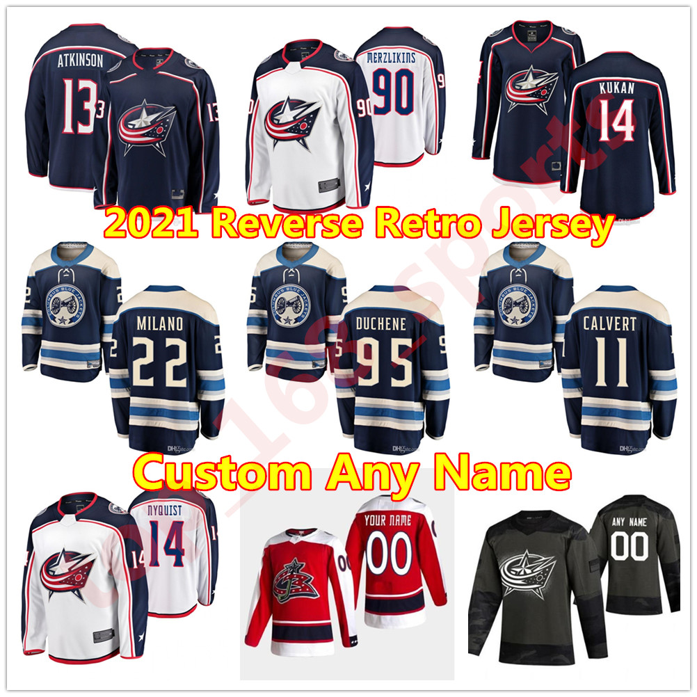 

Columbus Blue Jackets 2021 Reverse Retro Hockey Jerseys Ryan Murray Jersey Riley Nash Artemi Panarin Emil Bemstrom Jakob Lilja Custom Stitch, As pic