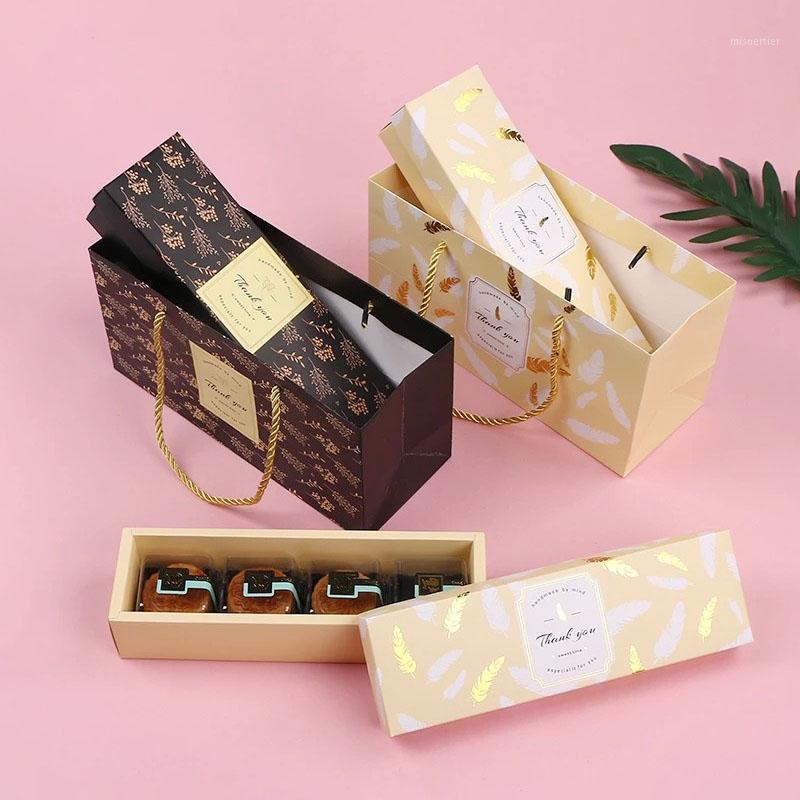 

Gift Wrap 20 Pcs Long Strip Cute Box Nougat Cookie Boxes Candy Pineapple Cake Baking Paper Carton Birthday Party Wedding Wrapping