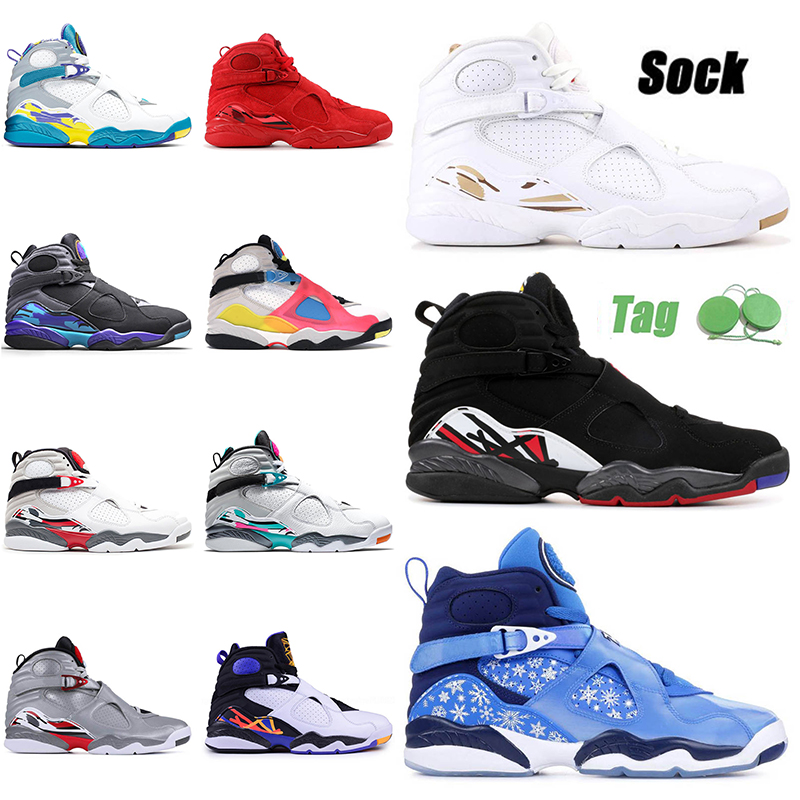 

2021 Selling Fashion Basketball Shoes Snowflake Jumpman 8 8s Playoff OVO White Countdown Pack Aqua Black Cool Grey Men Women Sport Sneakers Size 13, #2 se white multicolor 40-47