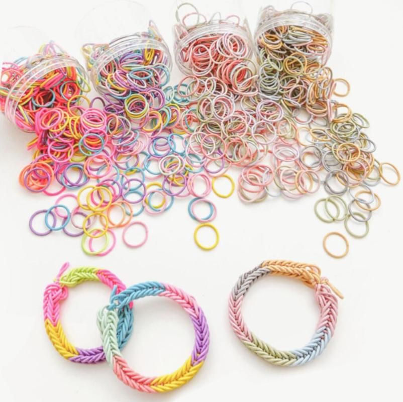 

Charm Bracelets Handmake Couples Bracelts Rainbow Rubber Band For Girls Hair Accessories Lovers Distance Magnet Bracelet Friendship Jewelry