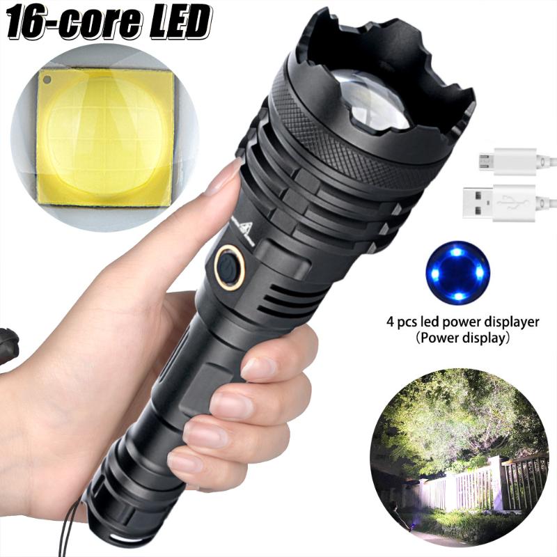

Flashlights Torches LED 21700 Battery XPH160 Tactical FlashLamp USB Rechargeable Zoom Torch Hand Light For Outdoor Camping Hiking