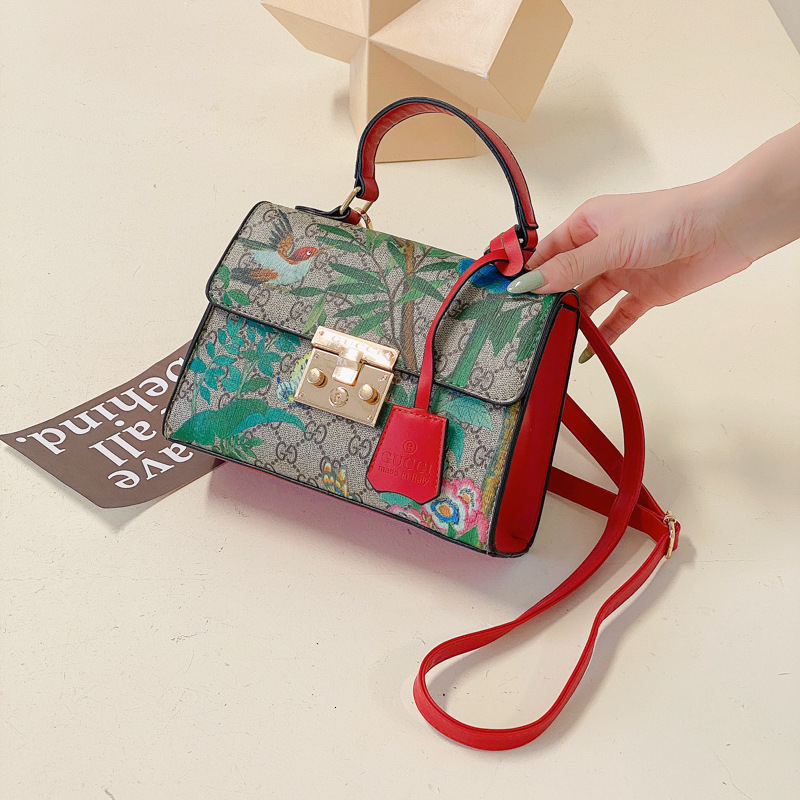 

Handbag 2021 summer printed women's bag small square versatile foreign style fashion simple messenger single shoulder, White