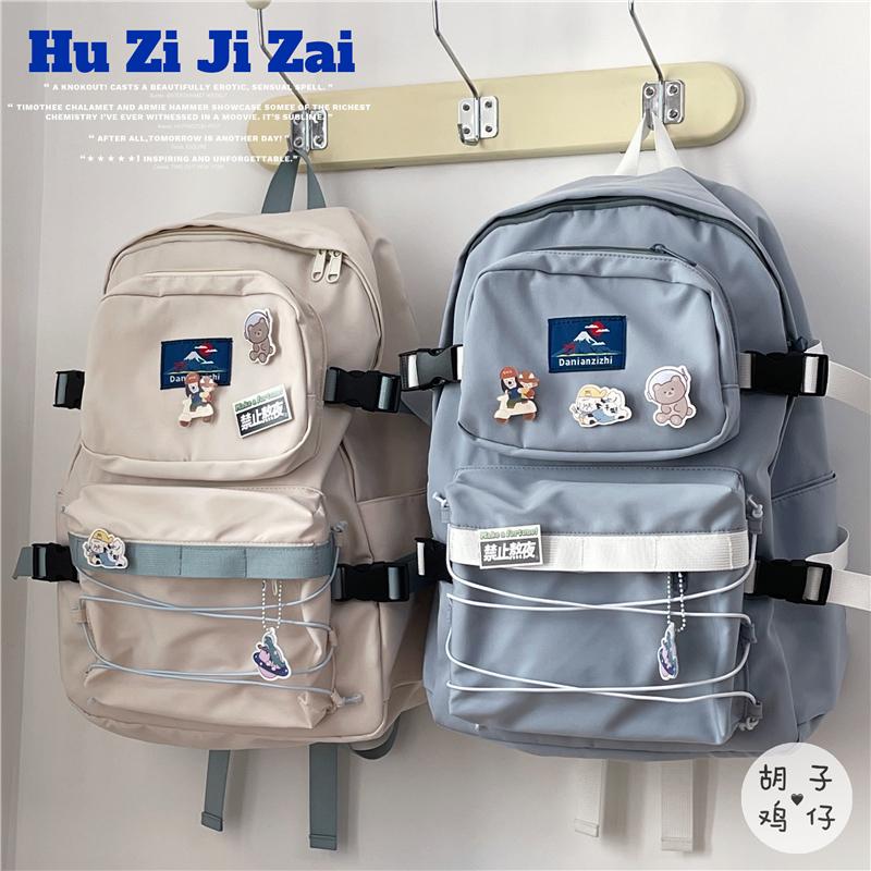 

Backpack YJ973 Retro Tooling Male Korean Girl Student School Bag Female Large Capacity Travel