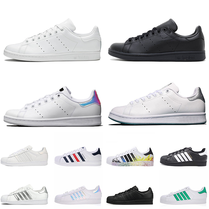 

2021 Vintage Casual Women Mens Superstar Shoes Stan Smith Platform Triple Black White Pink Size Eur 36-45 Outdoor Jogging Trainers Skateboar